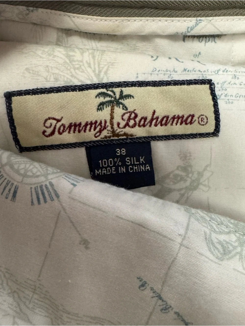 Tommy Bahama 100% Silk Pleated Dress Pants Tan Green Men's 38x28